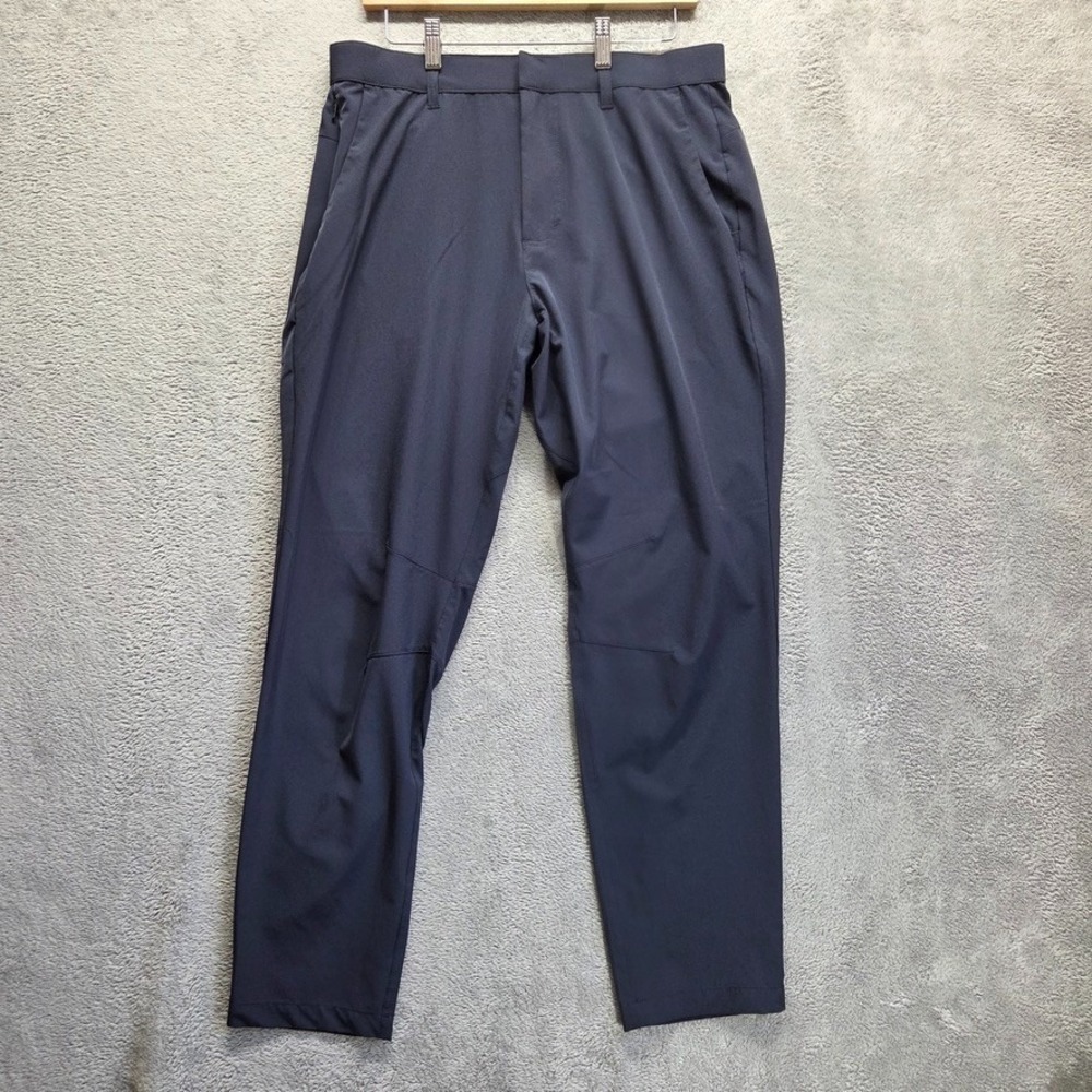 Fabletics Pants Mens 33X32 Blue The Only Pant Slim Straight Mid Rise Performance